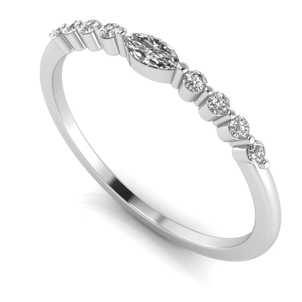 Classic Round and Marquise Tiara Band